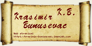 Krasimir Bunuševac vizit kartica